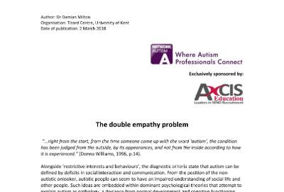 Screenshot of The Double Empathy Problem research paper