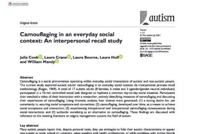 A screenshot of the Camouflaging in an Everyday Social Context research paper